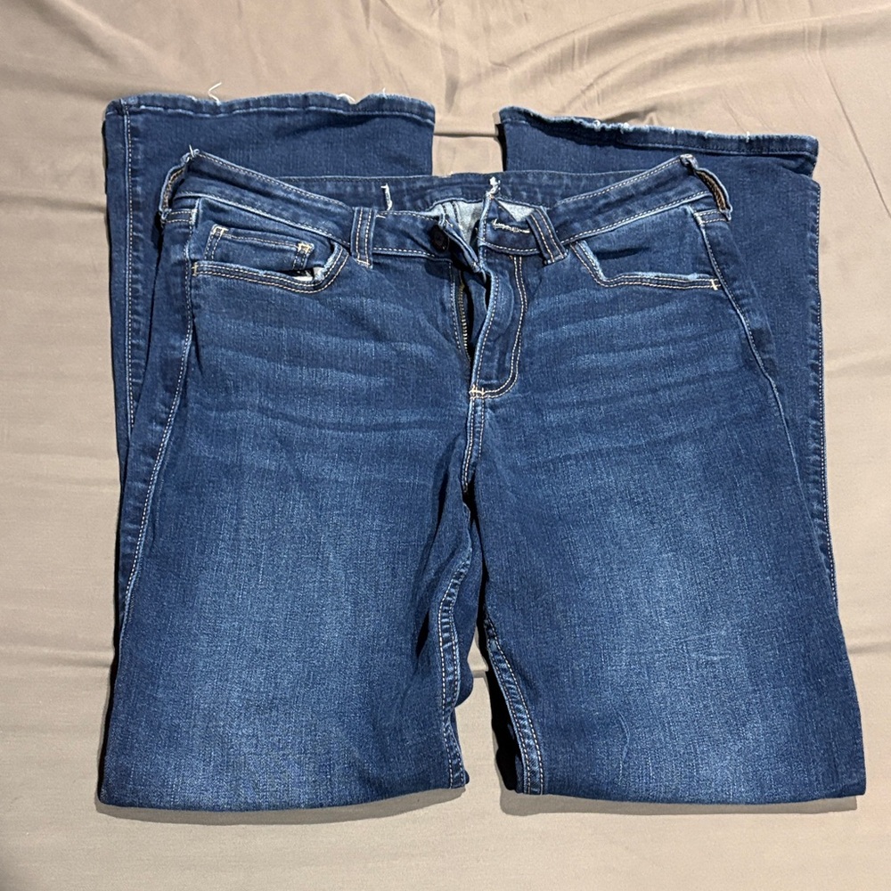 Hollister Women's Straight Leg Jeans in Deep Blue